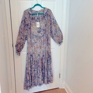 Free People Feelin’ Groovy Maxi dress, ivory combo